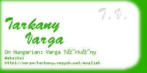 tarkany varga business card